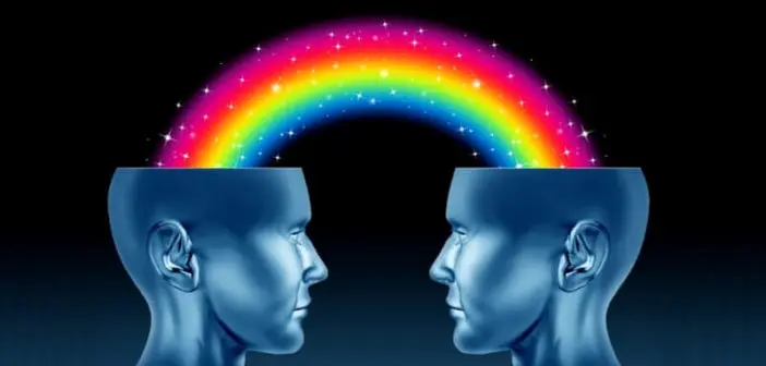 chemistry with a rainbow between two heads