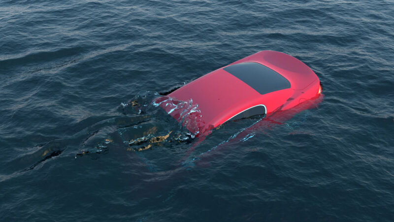 Car Crash into Water Dream